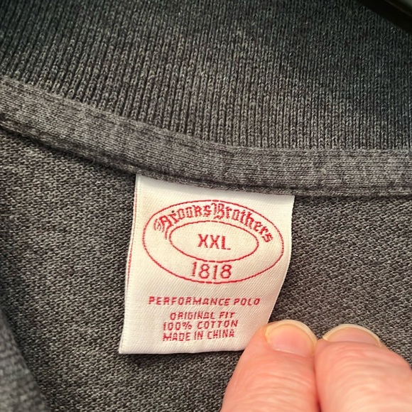 Brooks Brothers Performance Polo Original Fit Charcoal Grey XXL - Picture 4 of 4